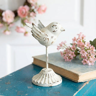 Small Thornehill Bird on Stand - White