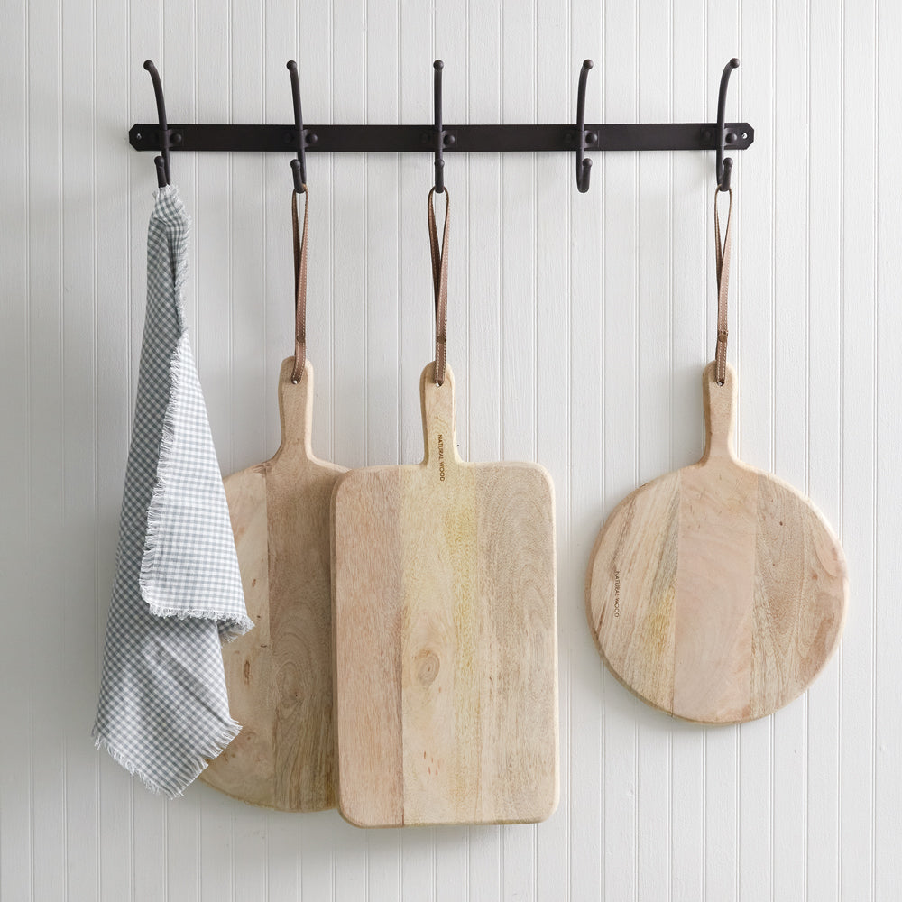 Plank Cutting Board with Leather Strap