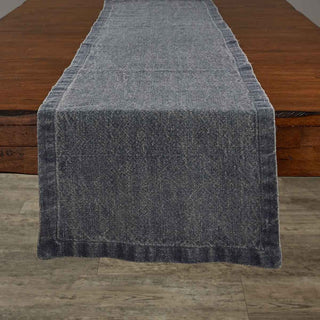Washed Linen Solid Table Runner - Blue - 60" L