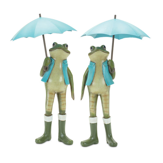 Frog with Umbrella - Set of 2