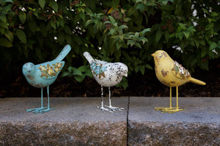 Vintage Birds with Flowers (Set of 3 )