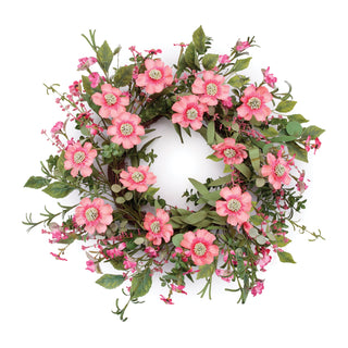 Mixed Scabiosa Wreath - 22" D