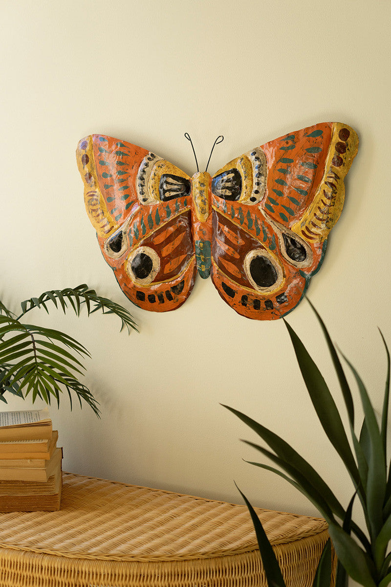 Painted Metal Butterfly Wall Art River Chic Designs