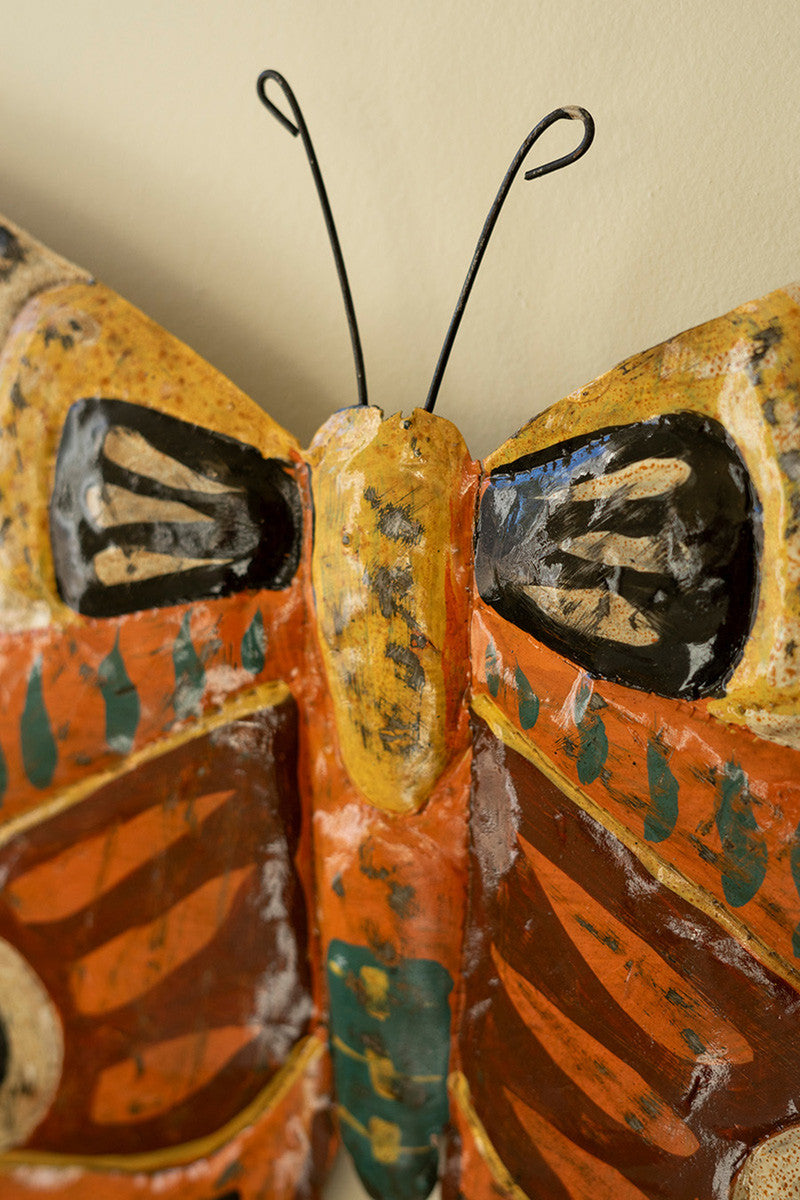 Painted Metal Butterfly Wall Art River Chic Designs