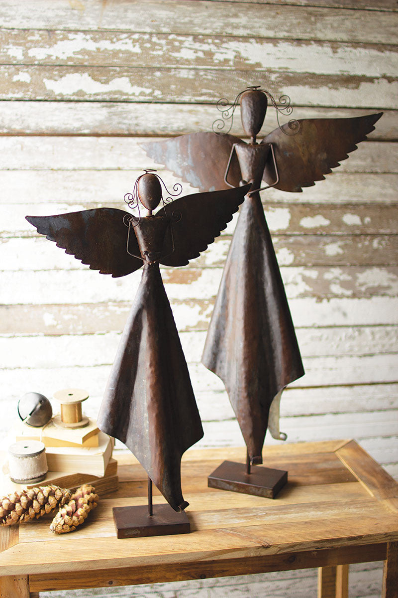 Set of 2 Rustic Angels