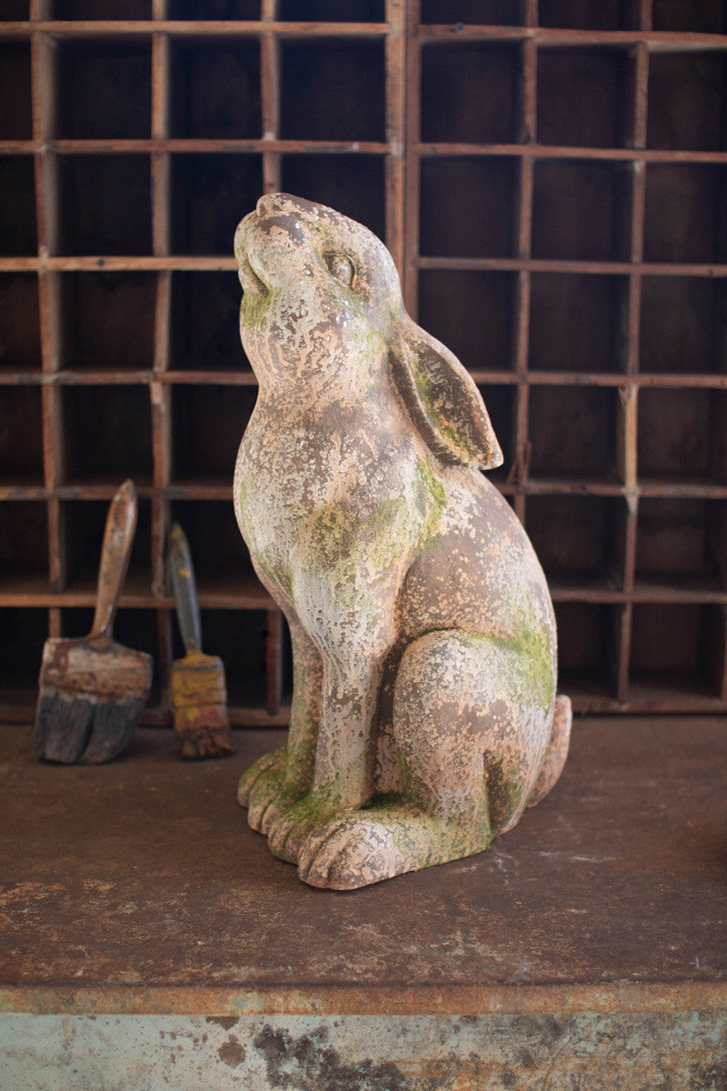 Rustic Rabbit with Head Up – River Chic Designs