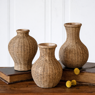 Weave Stoneware Vases (Set of 3)