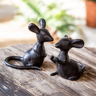 Cast Iron Mice (Set of 2)