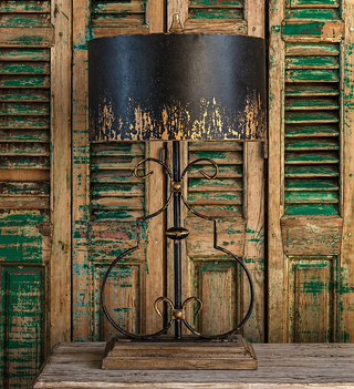 Weathered Iron Forge Lamp