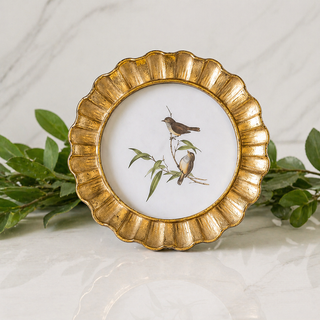 Round Golden Photo Frame - 4 x 4