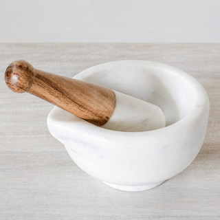 White Marble Mortal & Pestle