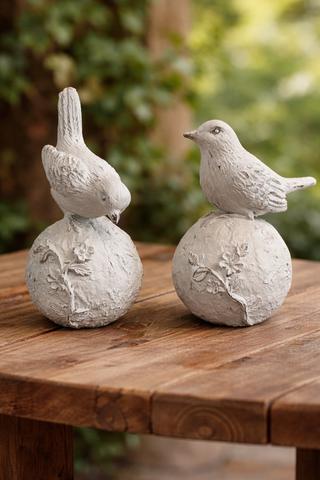 Bird - Orb  (Set of 2) White