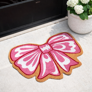 Pink Bow Doormat