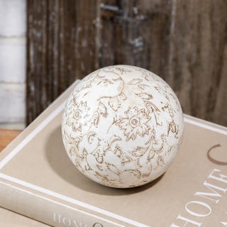 Beige Heirloom Deco Ball 4.5"