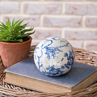 Blue Heirloom Ceramic Ball
