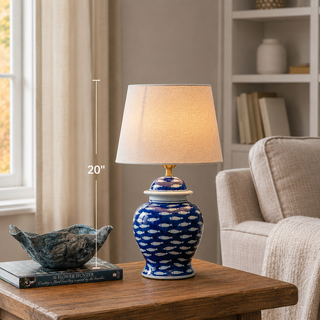 Blue Harbor Ceramic Table Lamp - 20"