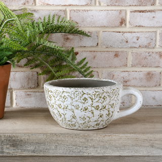Heirloom Tea Cup Planter - Green