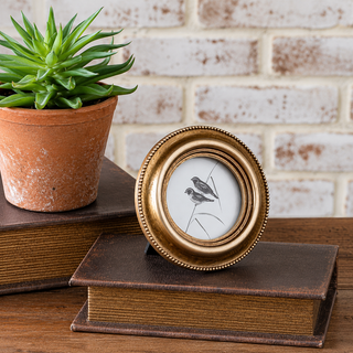 Vintage Edge Gold Photo Frame - 3x3"