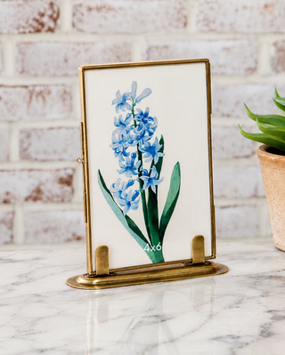 Antiqued Brass Photo Frame 4x6