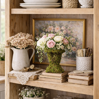 Cottage Moss Pedestal Planter