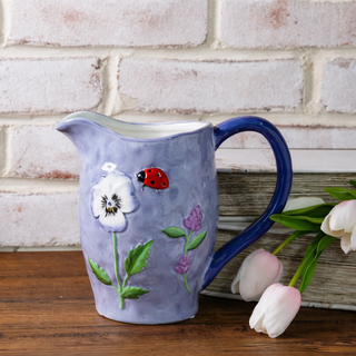 Summer Floral Pitcher 7"