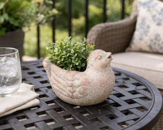 Verdi Copper Bird Planter - 6.5"