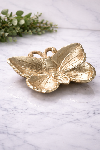 Golden Meadow Butterfly Dish