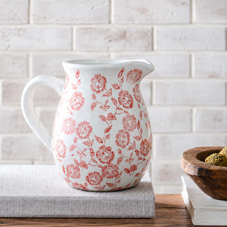 Rouge Floral Pitcher - 7"