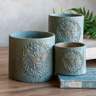 Weathered Coast Bee Cement Pots (Set of 3)
