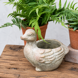 Verdi Copper Duck Planter - 6.5"