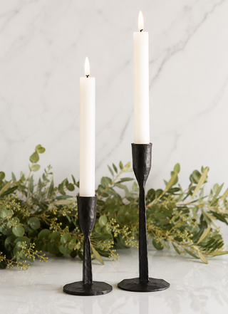 2 Piece LED Taper Candle Set