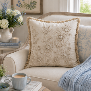 Ivory Zinna Pillow - 20"