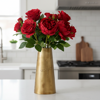 Brass Vase - Antiqued Gold