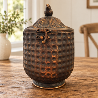 Golden Cottage Keepsake Canister - Large