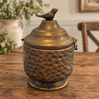 Golden Cottage Keepsake Canister - Small