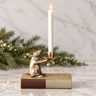 Mouse Taper Candle Holder - 5.5"