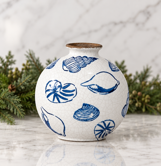 Coastal Seashell Vase - 7.7"