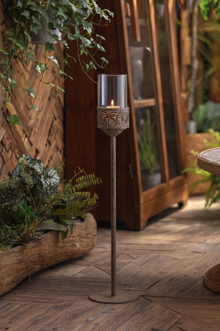 Tall Iron Candle Holder - Large