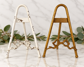 Tabletop Easel w/Bow - Gold