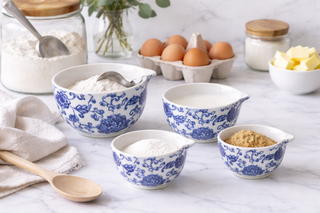 Blue Floral Pattern Measuring Cups ( Set of 4 )