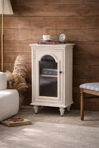 Pie Safe Pantry - Distressed White