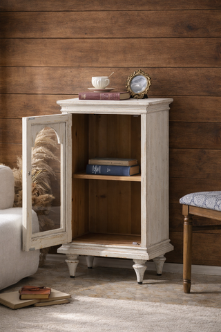 Pie Safe Pantry - Distressed White