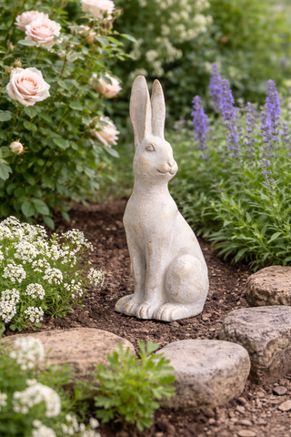 Weathered Cement Rabbit - 12"