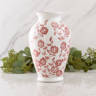 Rouge Floral Vase - 9"