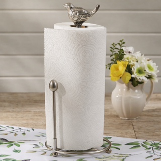 Williamsburg Songird Paper Towel Holder-Silver