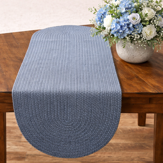 Essex Table Runner 54" - Marine Blue