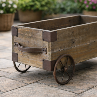 Wood and Metal Flower Stand