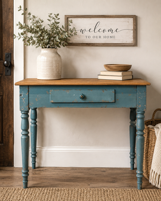 Weathered Blue Cottage Table