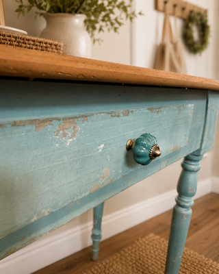 Weathered Blue Cottage Table