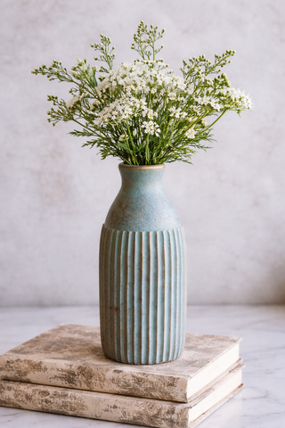 Weathered Coast Ribbed Vase